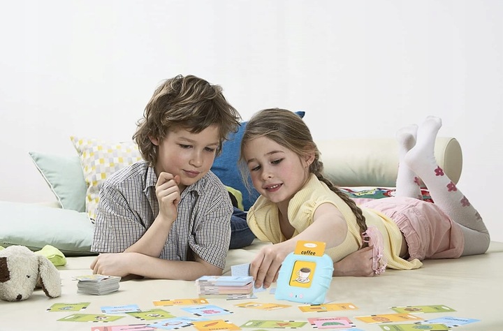 ZABAWKA DO WCZESNEJ NAUKI ANGIELSKIEGO 224 KART SŁOWA OBRAZKI WYMOWA DZIECI