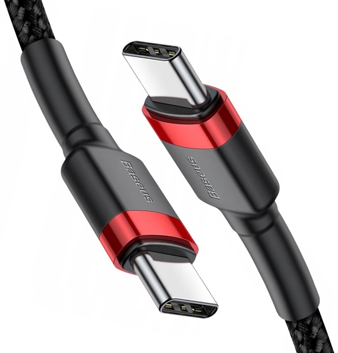 BASEUS MOCNY KABEL USB-C SZYBKIE ŁADOWANIE TYP-C TYPE-C PD 60W QC 3.0 1M