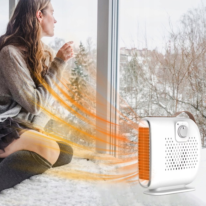 MOCNY GRZEJNIK ELEKTRYCZNY OGRZEWACZ MINI FARELKA HEATER Z DMUCHAWĄ