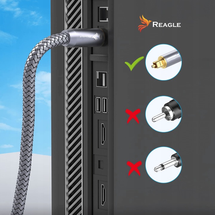 KABEL OPTYCZNY TOSLINK 5M HQ SPDIF DIGITAL AUDIO PRZEWÓD CYFROWY