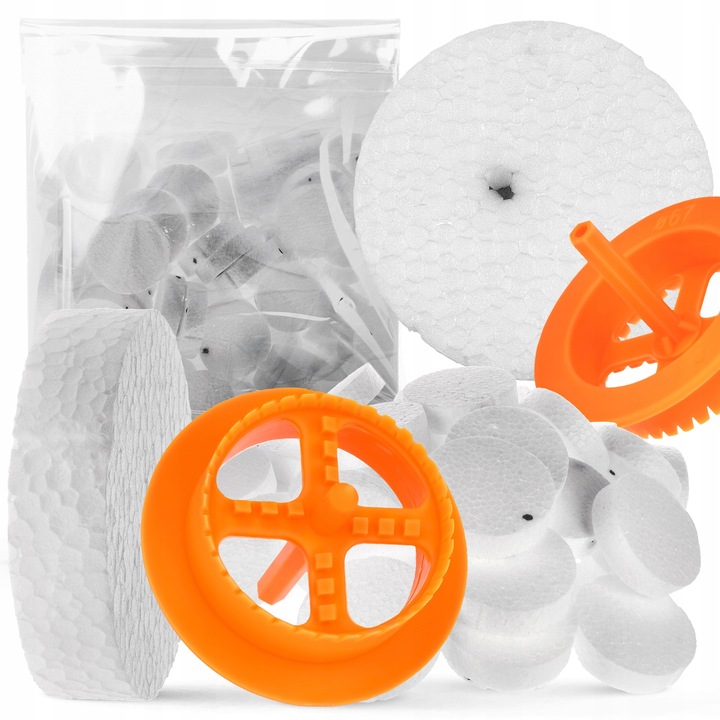 Zaślepki styropianowe 67 18 mm białe 100 szt frez do ociepleń ETICS