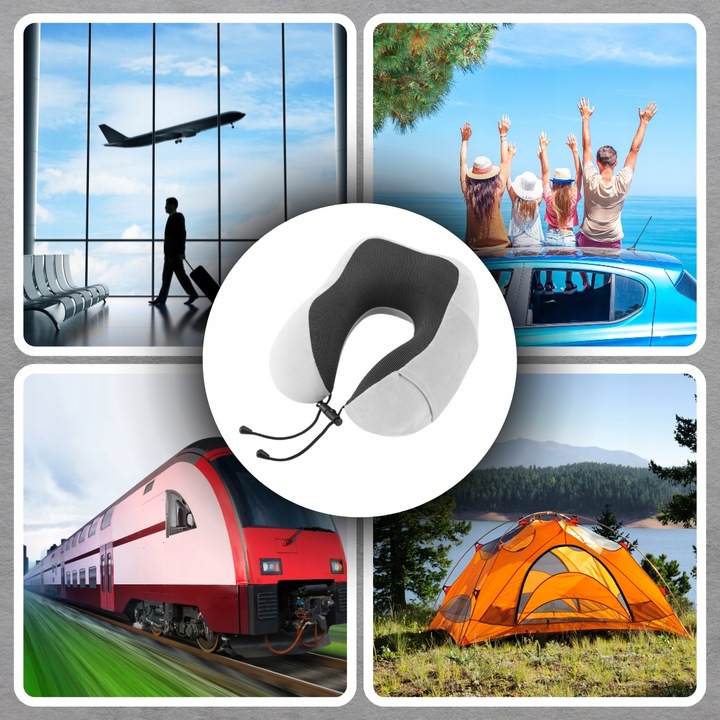 PODUSZKA PODRÓŻNA TURYSTYCZNA NA SZYJĘ ZAGŁÓWEK DO SAMOCHODU MEMORY