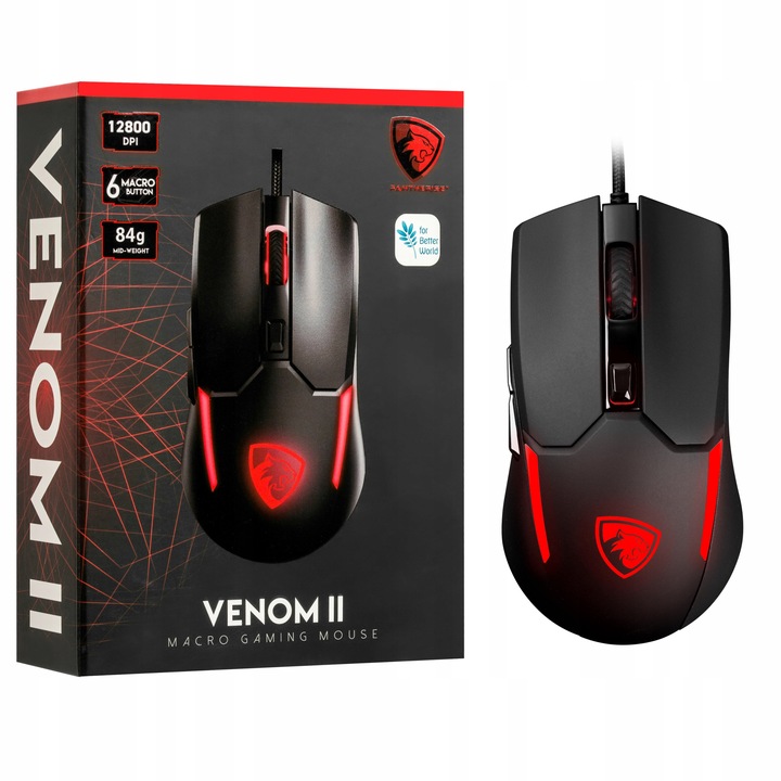 PANTHERISE VENOM II MYSZ GAMING RGB MINECRAFT 12400DPI Graczy 20mln Klików