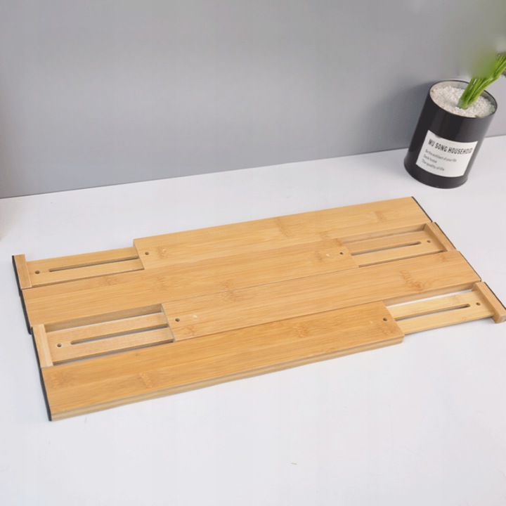 Przegrody do szuflad rozsuwane bambusowe organizer separator
