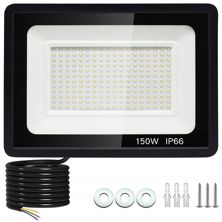 HALOGEN LED NAŚWIETLACZ LAMPA 150W REFLEKTOR SZKŁO HARTOWANE 14500lm