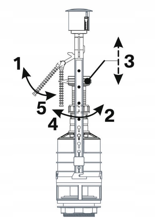 Zawór spustowy WC spłuczki STOP kompakt BIS