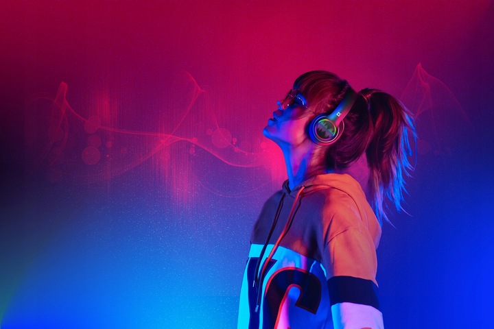 Słuchawki Bezprzewodowe Nauszne Mikrofon LED MP3 Bluetooth 5.3