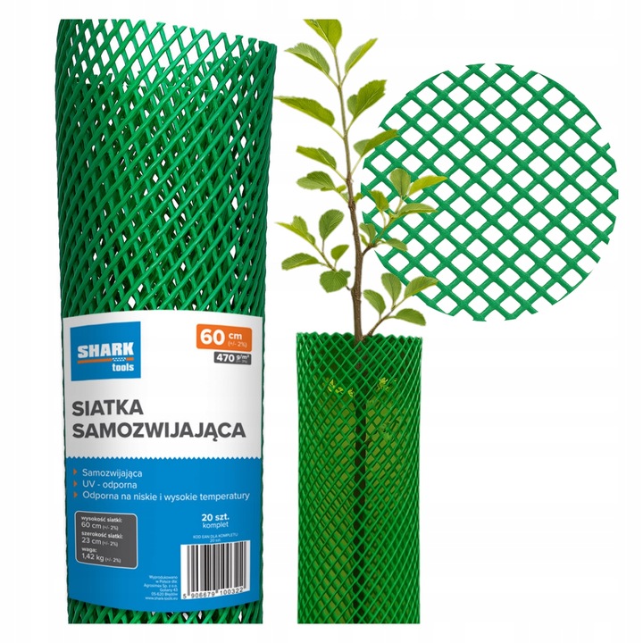 SIATKA Osłonka do drzew do drzewek Ochronna na drzewka samozwijająca