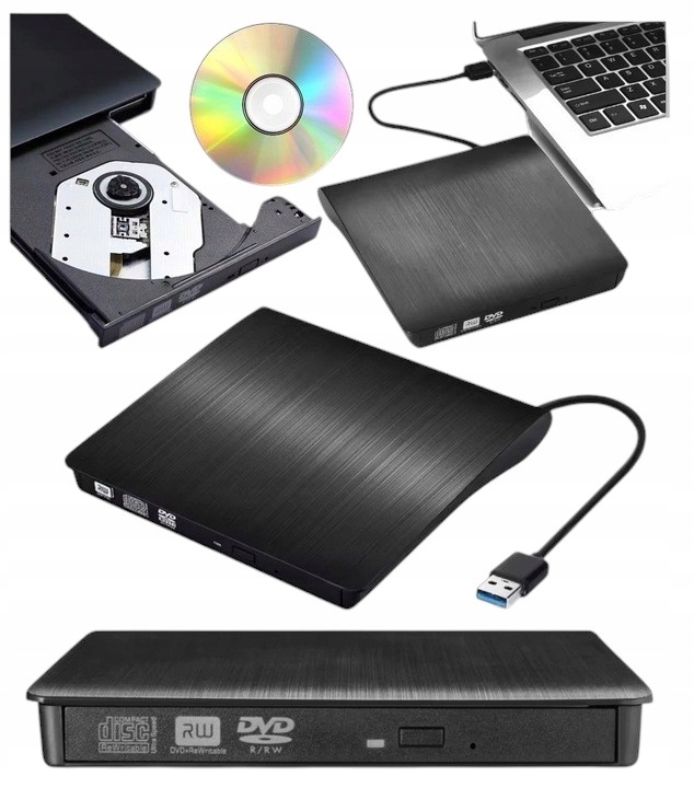 ODTWARZACZ NAGRYWARKA NAPĘD ZEWNĘTRZNY CD-R/DVD-ROM/RW USB 3.0 UNIWERSALNY