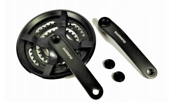 Korba Shimano FC-TY301 42/34/24 170mm 6/7/8rz czarna z osłoną p+l + korki