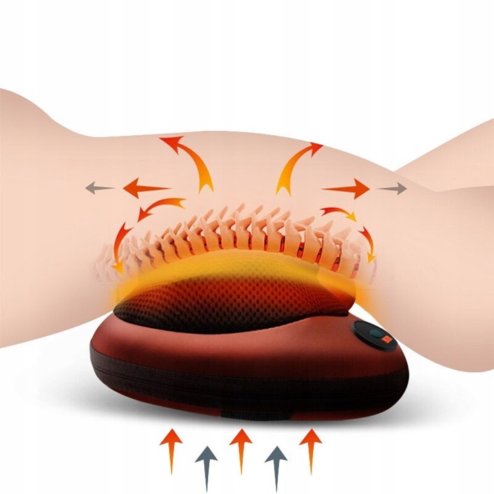 PODUSZKA MASUJĄCA DO KARKU SZYI PLECÓW RAMION CIAŁA NÓG MASAŻER SHIATSU