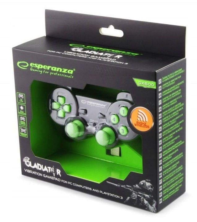 Gamepad bezprzewodowy Esperanza GLADIATOR EGG108G czarny