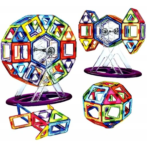 KLOCKI MAGNETYCZNE KONSTRUKCYJNE DUŻE PANELE 3D