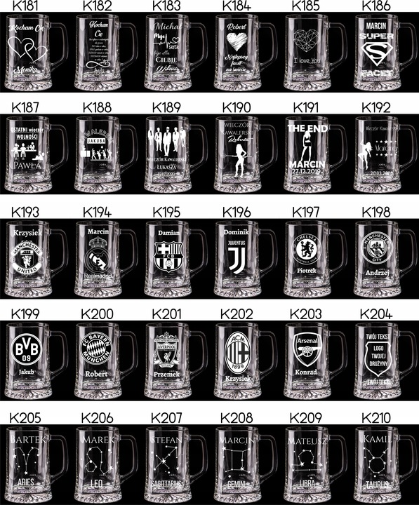 KUFEL DO PIWA Z GRAWEREM 660 ml URODZINY PREZENT DZIEŃ OJCA KAWALERSKI