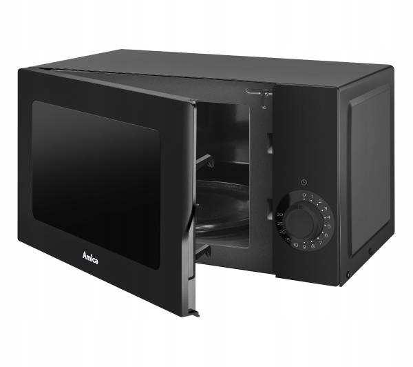 Kuchenka mikrofalowa Amica AMGF17M2B 600W 17L Timer Czarna do