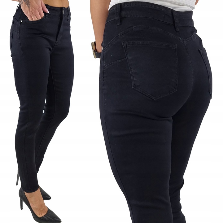 M.SARA WYSZCZUPLAJĄCE SPODNIE DAMSKIE JEANSY PUSH UP WYSOKI STAN ELASTYCZNE