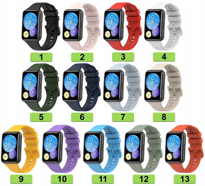 ZESTAW 3 PASKÓW PASEK OPASKA BRANSOLETA DO HUAWEI WATCH FIT 2 |DUŻO KOLORÓW