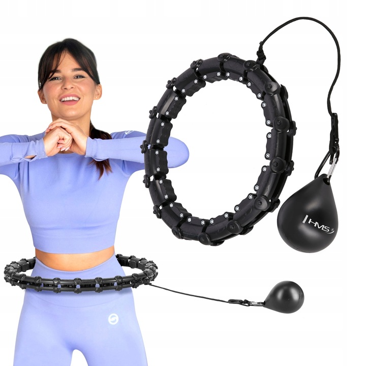 ZESTAW HULA HOP HHW02 Z WYPUSTKAMI I OBCIĄŻNIKIEM HMS + PAS BR163