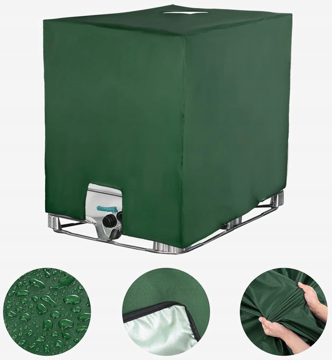 POKROWIEC OCHRONNY OSŁONA ZBIORNIKA NA WODĘ PYŁOSZCZELNA DLA MAUZER 1000L