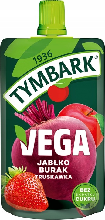 Tymbark Mus Jabłko Burak Truskawka 100 g 12 sztuk