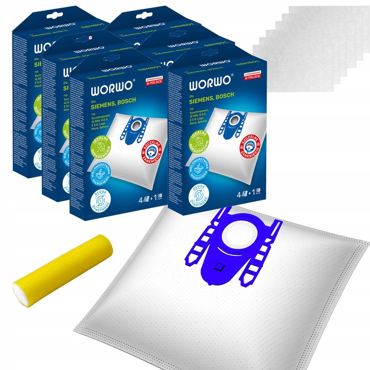 24x worki do odkurzacza BOSCH Serie 4 2 GL 30 20 Compaxx G H XL XXL