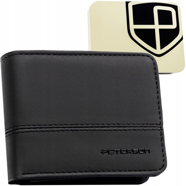 Portfel męski klasyczny poziomy RFID STOP mały kompaktowy prezent