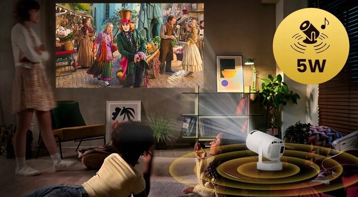 Projektor Android Rzutnik 4K WIFI Przenośny Smart Tv Full HD Obrotowy