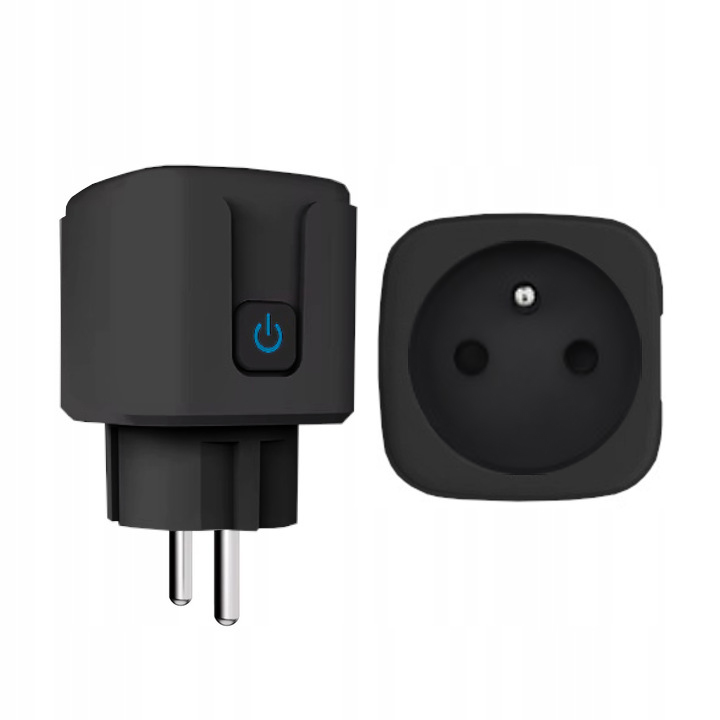 Gniazdo Gniazdko WiFi Smart Tuya Watomierz Pomiar Czarne Baron 16A