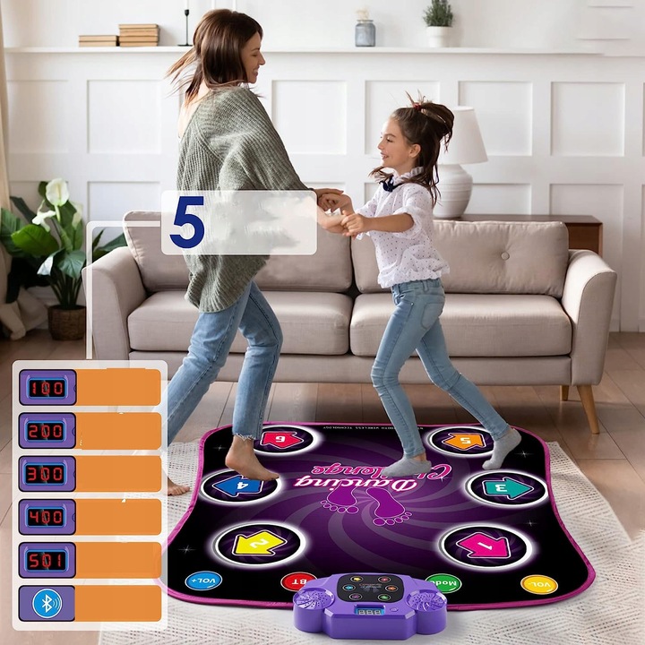 MATA DO TAŃCA INTERAKTYWNA MATA DO TAŃCA RODZIC-DZIECKO BLUETOOTH 5 TRYBY
