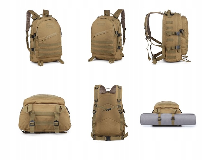 PLECAK WOJSKOWY TAKTYCZNY MILITARNY POJEMNOŚĆ 45L DO LICEUM MĘSKI WĘDKARSKI