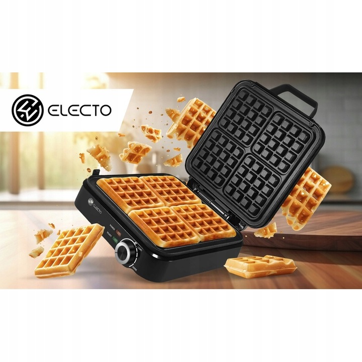 GOFROWNICA 4 DUŻE GOFRY REGULACJA TEMPERATURY NIEPRZYWIERAJĄCE PŁYTY