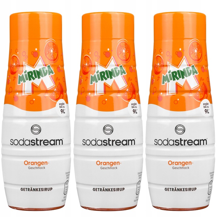 3x SYROP SODASTREAM MIRINDA KONCENTRAT DO SATURATORA 440ml
