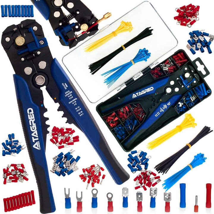 ŚCIĄGACZ IZOLACJI DO KABLI I PRZEWODÓW MOCNA ZACISKARKA ZESTAW W