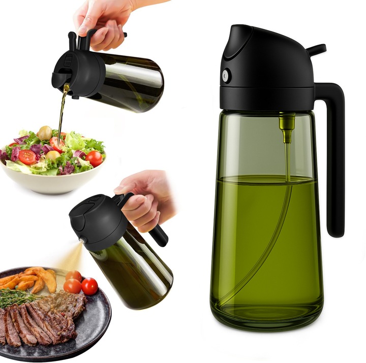 DOZOWNIK DO OLIWY OCTU OLEJU SPRYSKIWACZ NALEWAK TEKAN 470ML SZKLANY