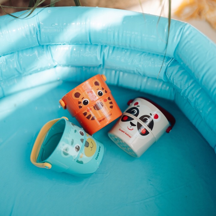 CANPOL kubeczki wiaderka PRZELEWAJKI DO WODY WANNY i KĄPIELI 3 szt 56/000