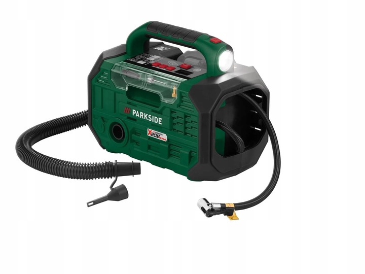 PARKSIDE Akumulatorowa Sprężarka i Pompka PKA 20-Li C3 + AKCESORIA
