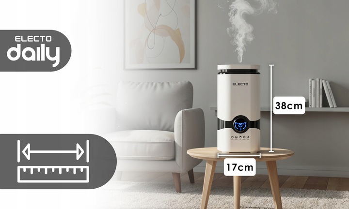 NAWILŻACZ POWIETRZA DYFUZOR JONIZATOR 4L AROMATERAPIA PILOT + 12