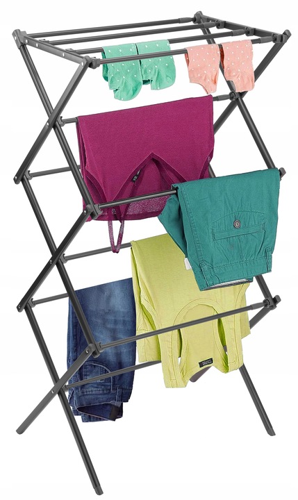 SUSZARKA NA PRANIE BIELIZNĘ UBRANIA STOJĄCA PIONOWA SKŁADANA TELESKOPOWA