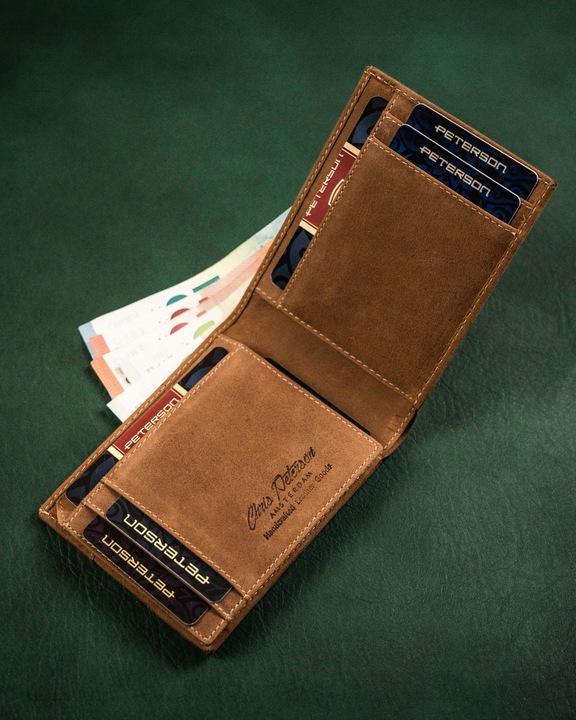 PETERSON mały portfel etui na karty RFID prezent