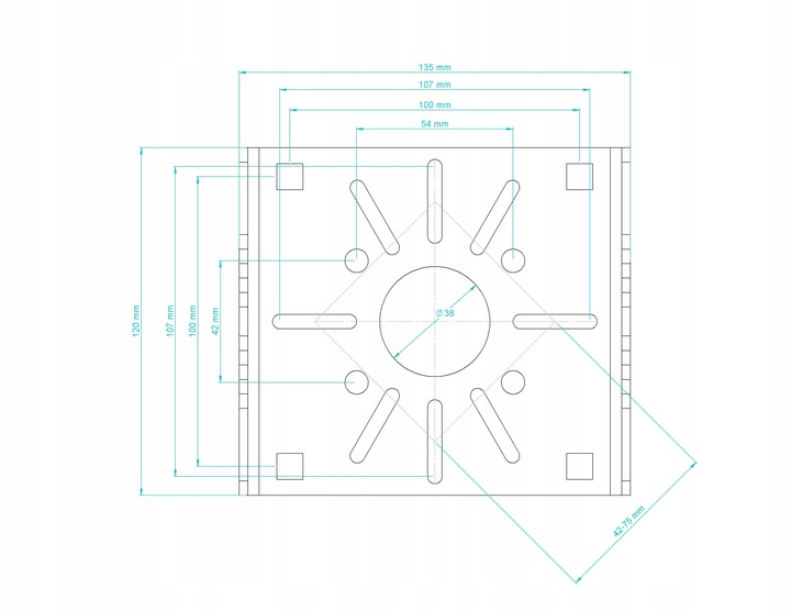 Uchwyt słupowy do kamery do monitoringu uniwersalny do kamer ocynk