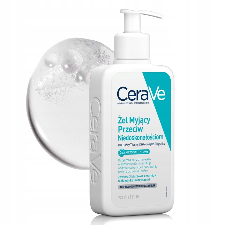 CeraVe Nawilżający Żel-Krem Oil Control + Żel Przeciw Niedoskonałościom