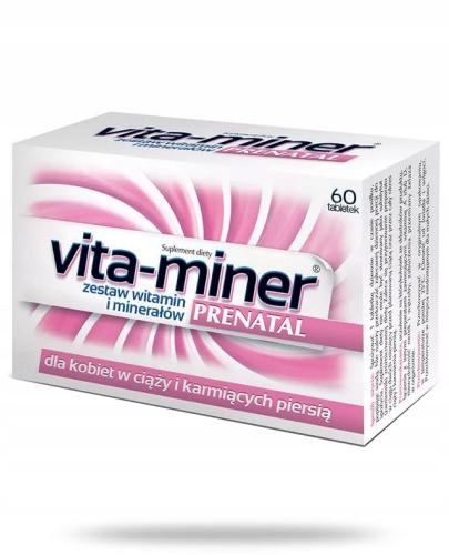 Vita-Miner Prenatal witaminy ciąża 60 tabletek