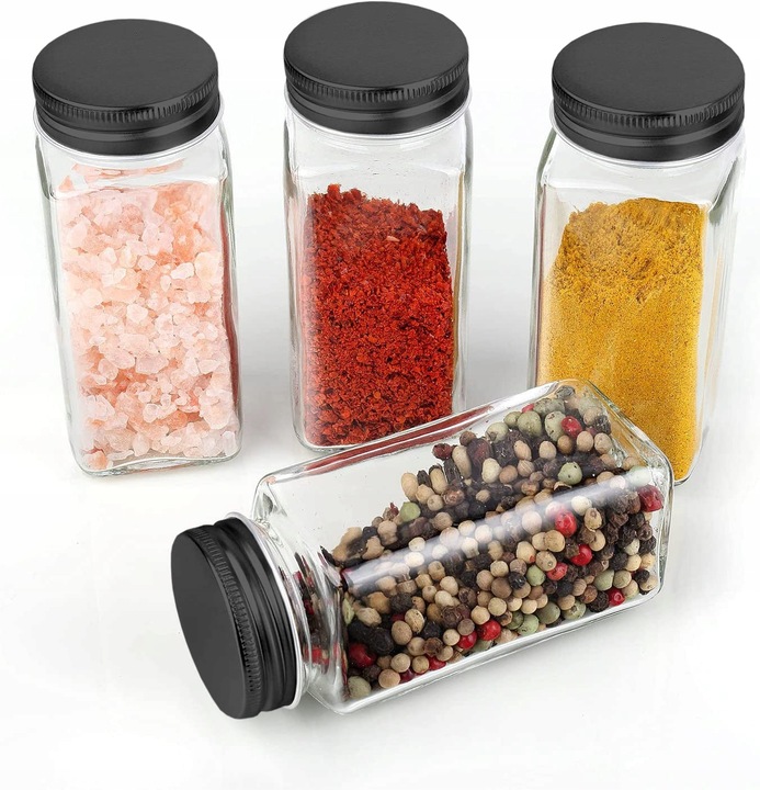 POJEMNIKI NA PRZYPRAWY PRZYPRAWNIK BAMBUS STOJAK DREWNIANY ZESTAW