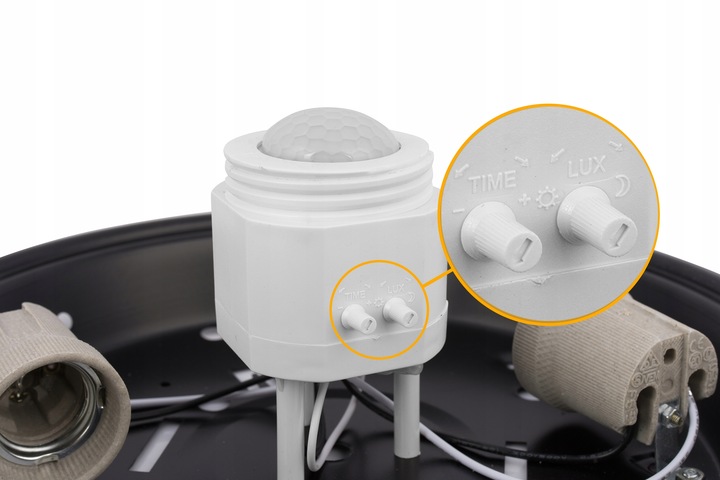 Plafon LED Lampa sufitowa Panel Czujnik ruchu i zmierzchu E27