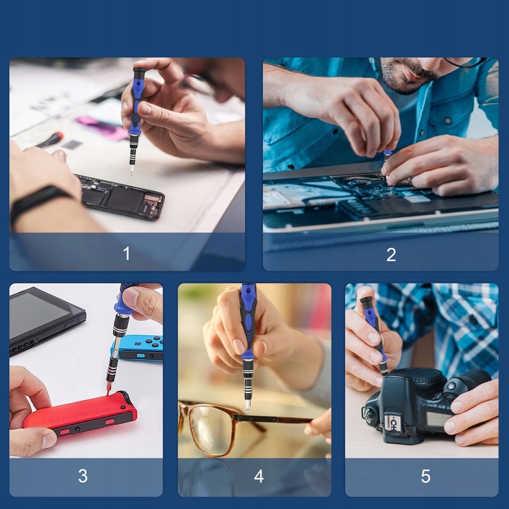 ZESTAW WKRĘTAKÓW ŚRUBOKRĘTÓW BITÓW PRECYZYJNE WYMIENNE W ETUI 75