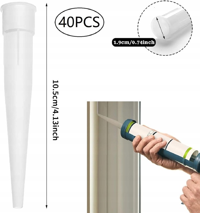 Aplikator Końcówka do Silikonu Kleju Akrylu Kartuszy Pistoletu 50