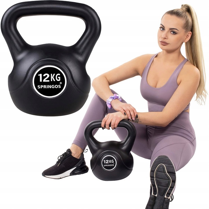 KETTLEBELL DO ĆWICZEŃ 12 kg KULA KETLE HANTLA FITNESS ABS HANTEL CIĘŻAR