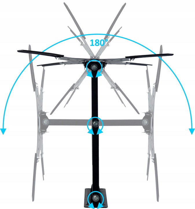 UCHWYT DO TELEWIZORA 32-55" WIESZAK UNIWERSALNY REGULOWANY DO KAMPERÓW