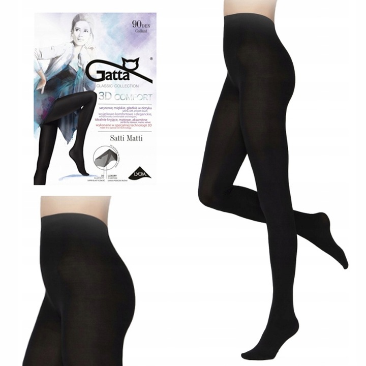 Gatta Rajstopy SATTI MATTI 90 den Lycra NERO 4-L