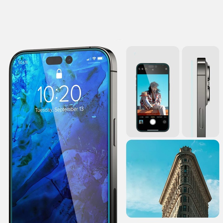 2x Szkło Hartowane SPIGEN EZ FIT do Apple iPhone 14 Pro Max Ramka Aplikator